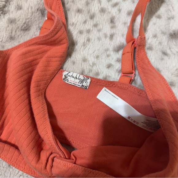 Orange Ribbed Bralette - Picture 3 of 5